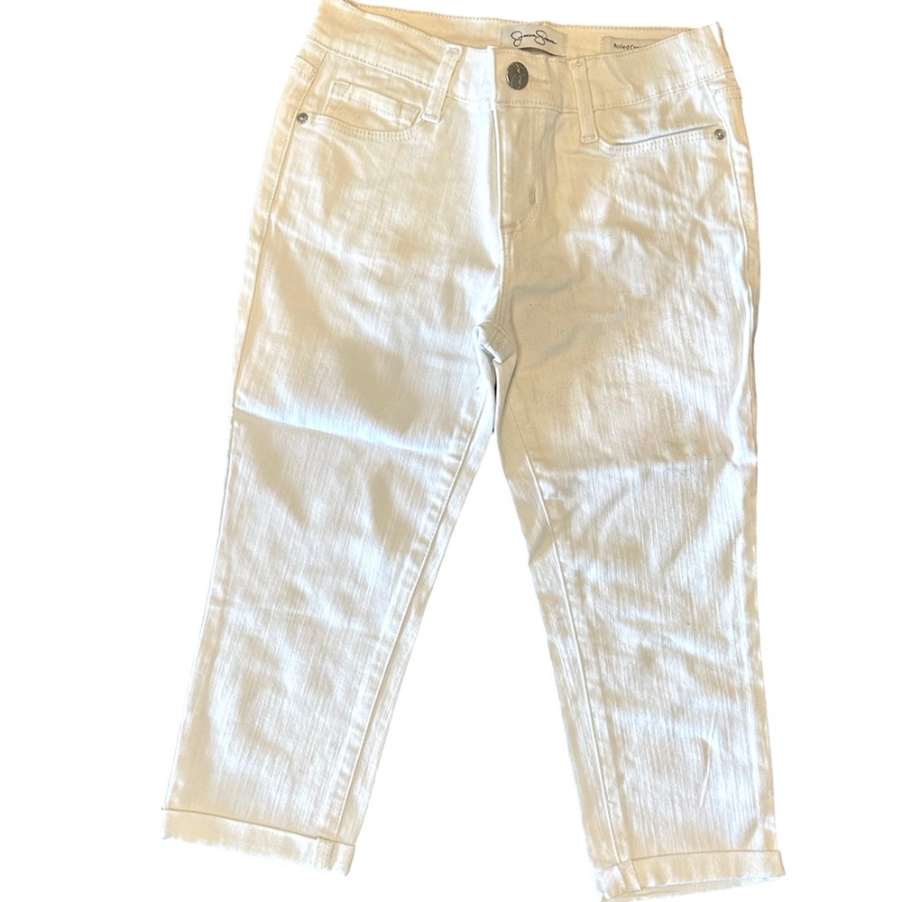 Jessica Simpson Rolled Crop White Skinny Jeans Girls 8